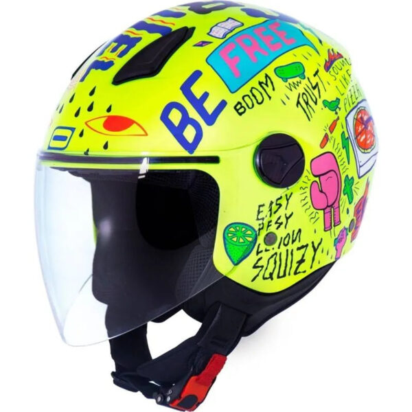 Capacete Norisk Orion Free (Aberto) Amarelo/Azul - Image 5