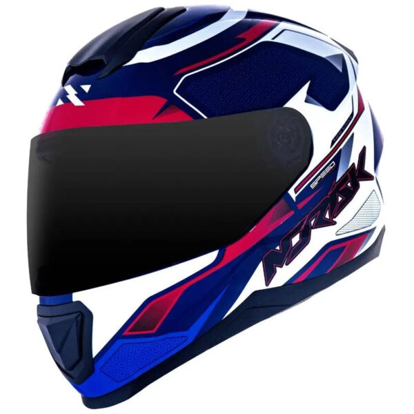 Capacete Norisk Razor Speedmax Azul/Branco/Vermelho - Image 3