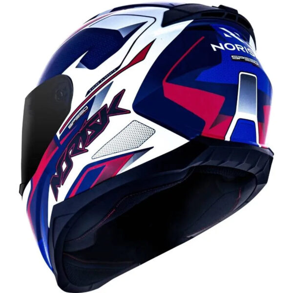 Capacete Norisk Razor Speedmax Azul/Branco/Vermelho - Image 4