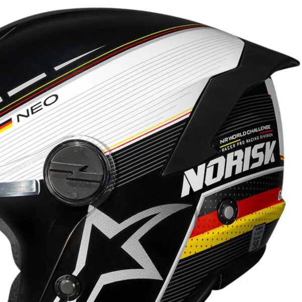 Capacete Norisk Neo Grand Prix Alemanha (Aberto) Preto/Amarelo/Vermelho - Image 2