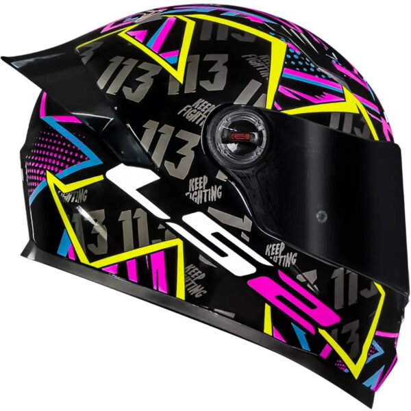 Capacete LS2 FF358 S Rafael Paschoalin - Preto/Roxo/Amarelo