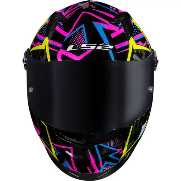 Capacete LS2 FF358 S Rafael Paschoalin - Preto/Roxo/Amarelo - Image 3