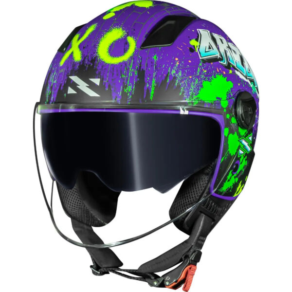 Capacete Norisk Orion SV Shine (Aberto) - Roxo/Azul/Verde - Image 5