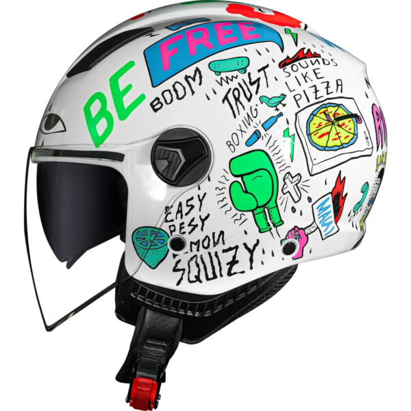 Capacete Norisk Orion SV Free (Aberto) - Branco/Laranja - Image 2