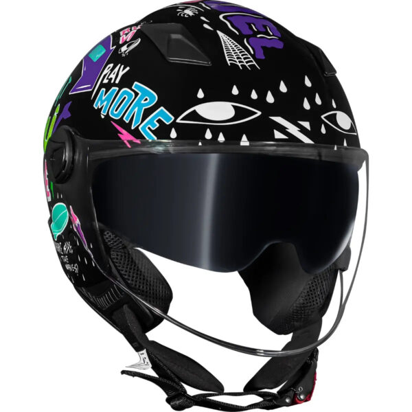 Capacete Norisk Orion SV Free (Aberto) - Preto/Roxo - Image 4