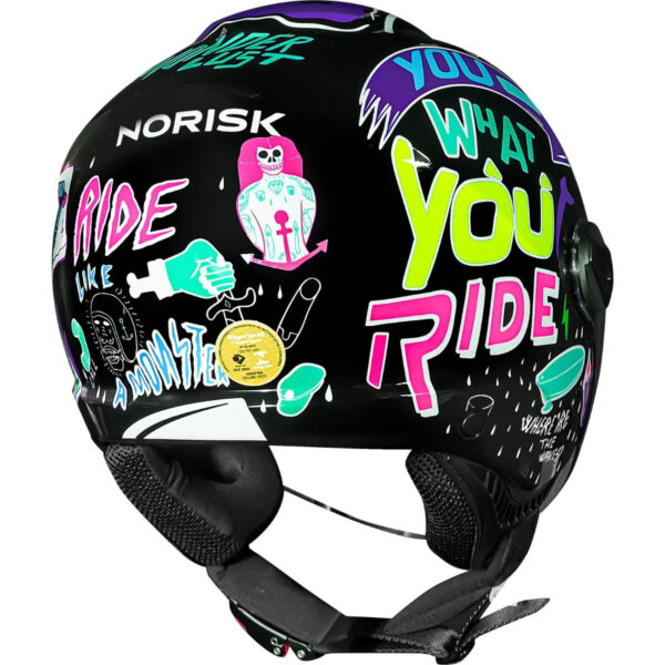 Capacete Norisk Orion SV Free (Aberto) - Preto/Roxo - Image 3