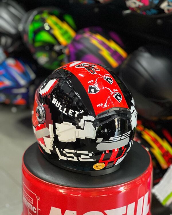 Capacete Ls2 FF358 Bullet blk red - Image 3