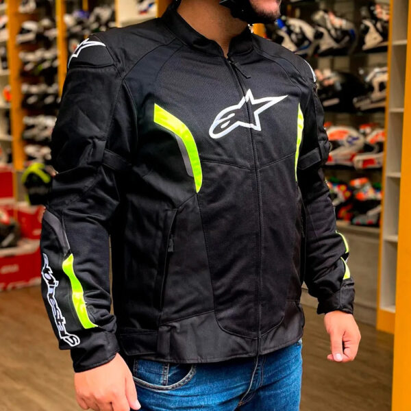 JAQUETA ALPINESTARS AST V2 AIR PRETO/ AMARELO